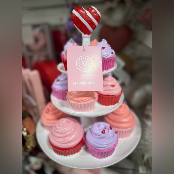 Martha Stewart Other - Martha Stewart Cupcake Stand Valentines Day Ceramic